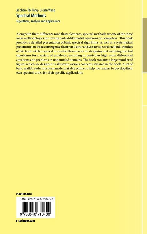 Produktbild: Spectral Methods