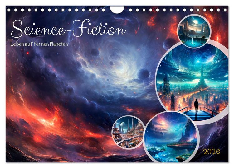 Produktbild: SCIENCE-FICTION Leben auf fernen Planeten (Wandkalender 2026 DIN A4 quer), CALVENDO Monatskalender