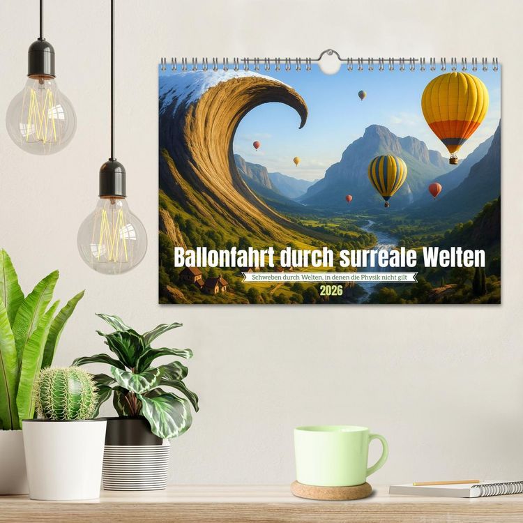 Produktbild: Ballonfahrt durch surreale Welten (Wandkalender 2026 DIN A4 quer), CALVENDO Monatskalender