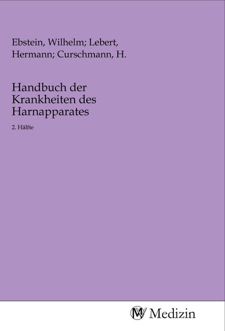 Produktbild: Handbuch der Krankheiten des Harnapparates