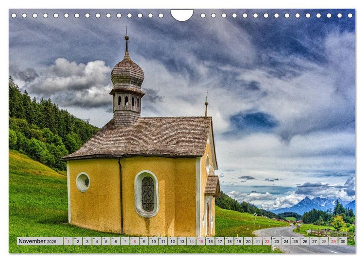 Produktbild: Kirchen und Kapellen (Wandkalender 2026 DIN A4 quer), CALVENDO Monatskalender