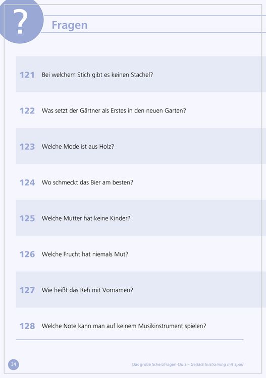 Produktbild: Das gro&szlig;e Scherzfragen-Quiz f&uuml;r Senioren