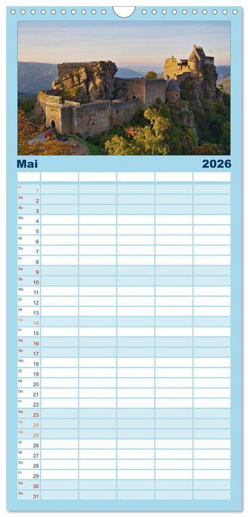Produktbild: Familienplaner 2026 - Die Wachau - Bezaubernde Orte an der Donau mit 5 Spalten (Wandkalender, 21 x 45 cm) CALVENDO