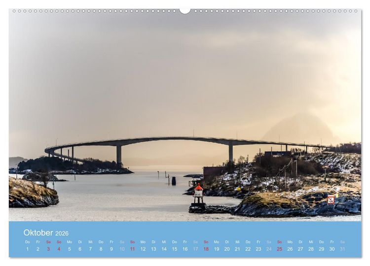 Produktbild: Leuchtfeuer der norwegischen K&uuml;ste (hochwertiger Premium Wandkalender 2026 DIN A2 quer), Kunstdruck in Hochglanz