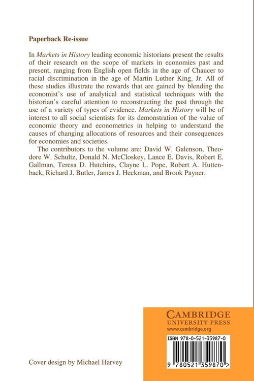 Produktbild: Markets in History