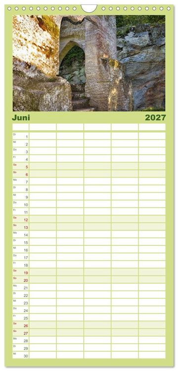 Produktbild: Familienplaner 2027 - Felsenburg Rotenhan mit 5 Spalten (Wandkalender, 21 x 45 cm) CALVENDO