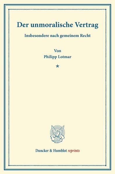 Produktbild: Der unmoralische Vertrag.