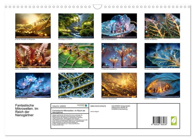Produktbild: Fantastische Mikrowelten. Im Reich der Nanog&auml;rtner (Wandkalender 2027 DIN A3 quer), CALVENDO Monatskalender