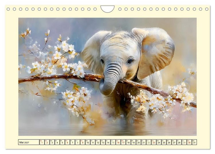 Produktbild: Wunder der Savanne. Afrikas Tierkinder im Licht der Sonne (Wandkalender 2027 DIN A4 quer), CALVENDO Monatskalender
