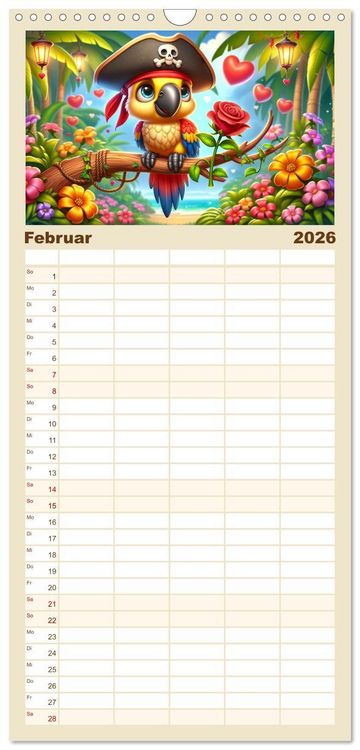 Produktbild: Familienplaner 2026 - Kleine Piraten, Gro&szlig;e Tr&auml;ume" - Ein Kalender f&uuml;r junge Entdecker mit 5 Spalten (Wandkalender, 21 x 45 cm) CALVENDO
