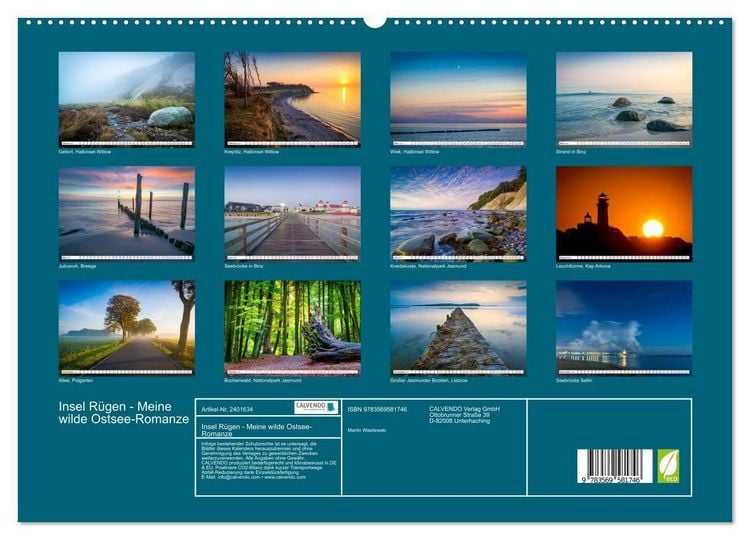 Produktbild: Insel R&uuml;gen - Meine wilde Ostsee-Romanze (hochwertiger Premium Wandkalender 2027 DIN A2 quer), Kunstdruck in Hochglanz