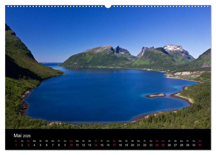 Produktbild: Norwegen - Faszination des Nordens (hochwertiger Premium Wandkalender 2026 DIN A2 quer), Kunstdruck in Hochglanz