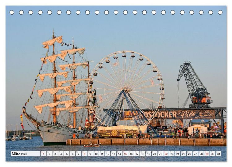 Produktbild: Die HANSE SAIL Das gro&szlig;e Seglertreffen in Rostock (Tischkalender 2026 DIN A5 quer), CALVENDO Monatskalender