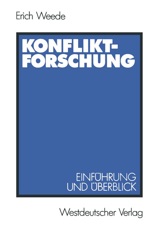 Produktbild: Konfliktforschung
