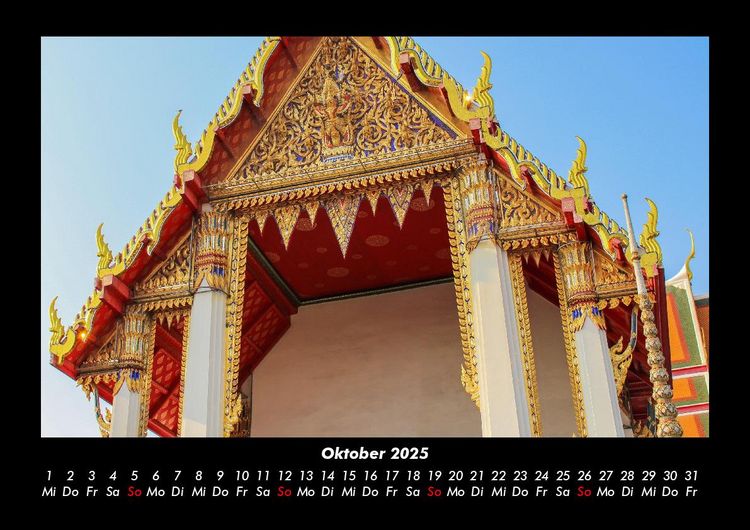 Produktbild: Tempel 2025 Fotokalender DIN A3