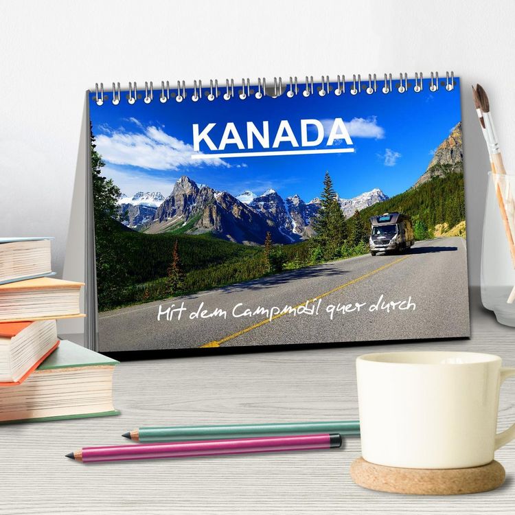 Produktbild: KANADA - Mit Campmobil quer durch (Tischkalender 2026 DIN A5 quer), CALVENDO Monatskalender