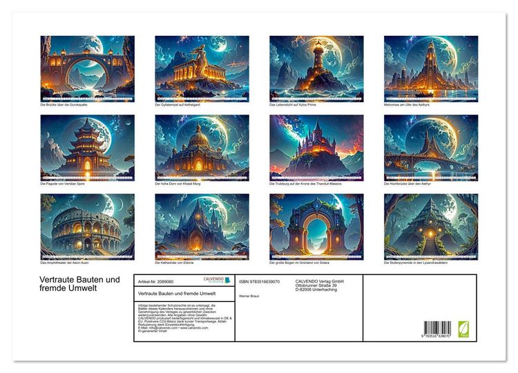 Produktbild: Vertraute Bauten und fremde Umwelt (Wandkalender 2026 DIN A2 quer), CALVENDO Monatskalender