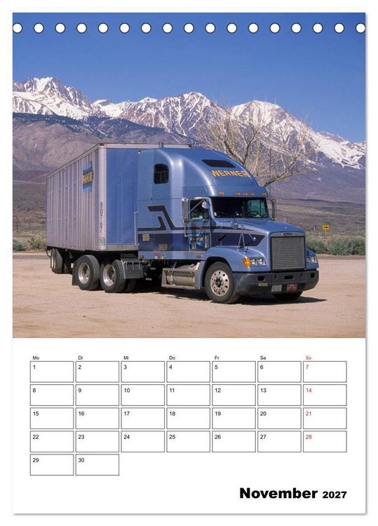 Produktbild: US-Trucks... unterwegs im amerikanischen Westen - Monatsplaner (Tischkalender 2027 DIN A5 hoch), CALVENDO Monatskalender