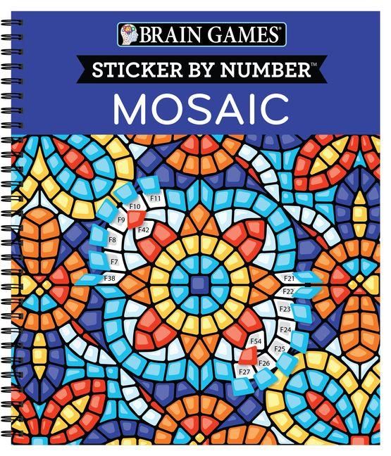 Produktbild: Brain Games - Sticker by Number: Mosaic (20 Complex Images to Sticker)