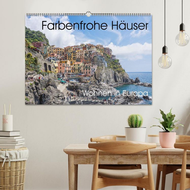 Produktbild: Farbenfrohe H&auml;user, Wohnen in Europa (Wandkalender 2026 DIN A2 quer), CALVENDO Monatskalender