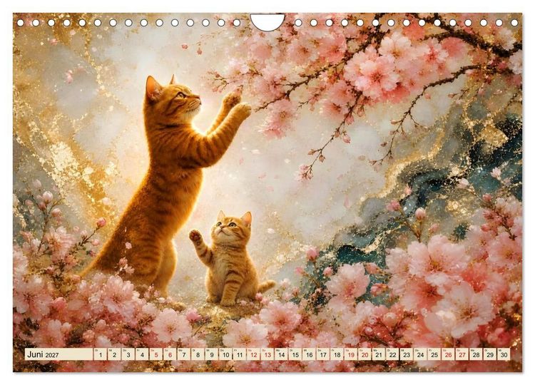 Produktbild: Floras Samtpfoten (Wandkalender 2027 DIN A4 quer), CALVENDO Monatskalender