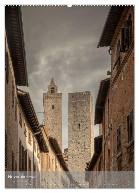 Produktbild: San Gimignano - Stadt der T&uuml;rme (hochwertiger Premium Wandkalender 2026 DIN A2 hoch), Kunstdruck in Hochglanz