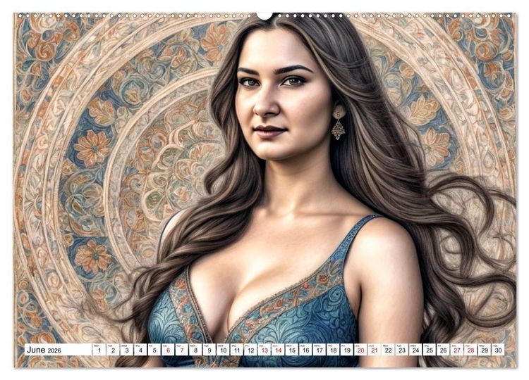 Produktbild: The Muse Moira in Twelve Facets (High Quality Premium Wall Calendar 2026 DIN A2 landscape),CALVENDO 12 Month Wall Calendar