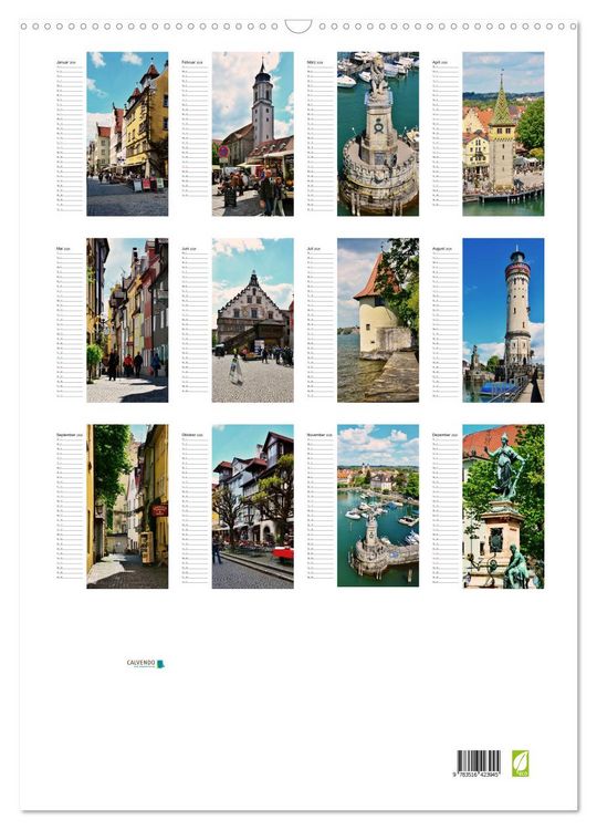 Produktbild: Lindau - Inselstadt am Bodensee (Wandkalender 2026 DIN A2 hoch), CALVENDO Monatskalender
