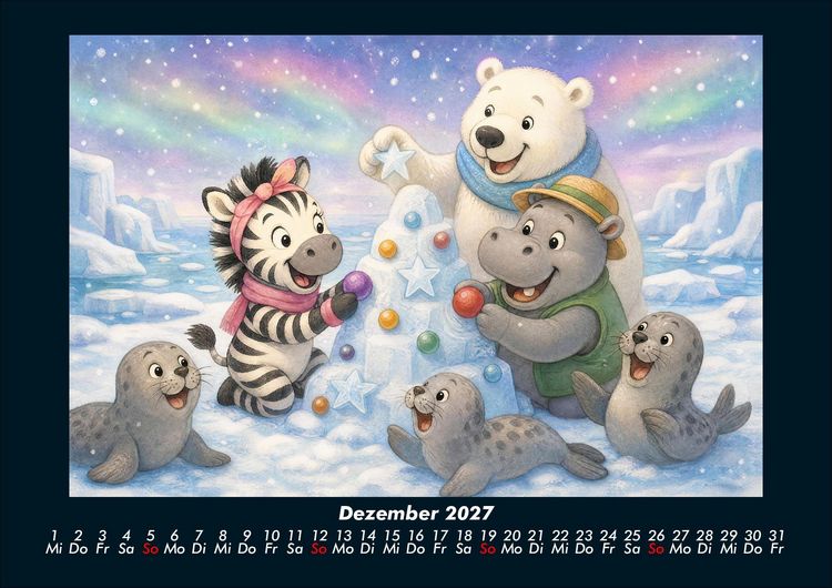 Produktbild: Zara & Sash in der Polarwelt 2027 Fotokalender DIN A4