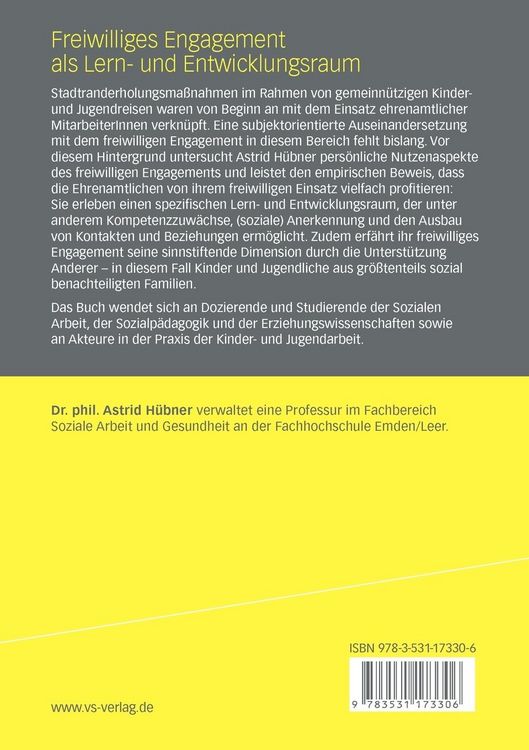 Produktbild: Freiwilliges Engagement als Lern- und Entwicklungsraum
