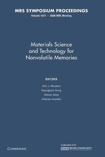 Produktbild: Materials Science and Technology for Nonvolatile Memories