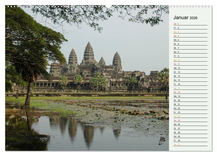Produktbild: Asien - Thailand und Kambodscha (hochwertiger Premium Wandkalender 2026 DIN A2 quer), Kunstdruck in Hochglanz
