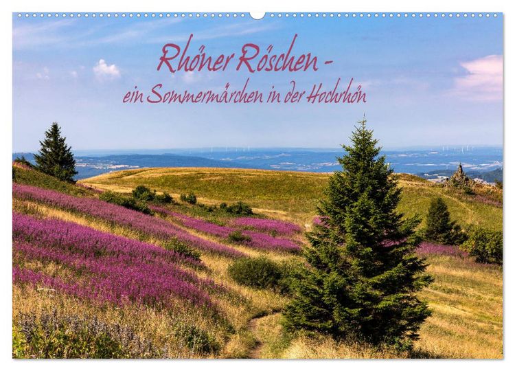 Produktbild: Rh&ouml;ner R&ouml;schen - ein Sommerm&auml;rchen in der Hochrh&ouml;n (Wandkalender 2026 DIN A2 quer), CALVENDO Monatskalender