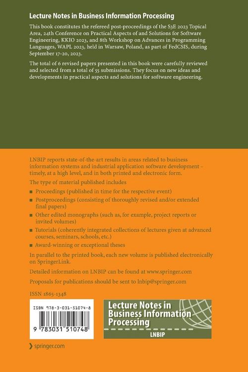 Produktbild: Software, System, and Service Engineering