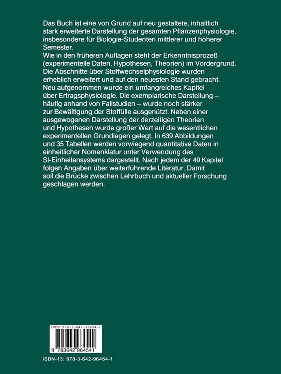 Produktbild: Lehrbuch der Pflanzenphysiologie