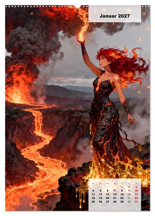 Produktbild: T&ouml;chter des Feuers (Wandkalender 2027 DIN A2 hoch), CALVENDO Monatskalender