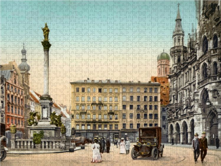 Produktbild: CALVENDO Puzzle Marienplatz mit Mariens&auml;ule | 1000 Teile Lege-Gr&ouml;&szlig;e 64x48cm Foto-Puzzle f&uuml;r gl&uuml;ckliche Stunden