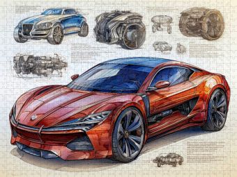 Produktbild: CALVENDO Puzzle Sportwagen | 1000 Teile Lege-Gr&ouml;&szlig;e 64x48cm Foto-Puzzle f&uuml;r gl&uuml;ckliche Stunden