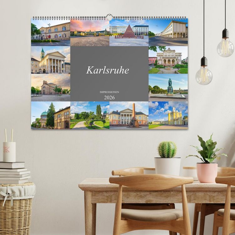 Produktbild: Karlsruhe Impressionen (Wandkalender 2026 DIN A2 quer), CALVENDO Monatskalender