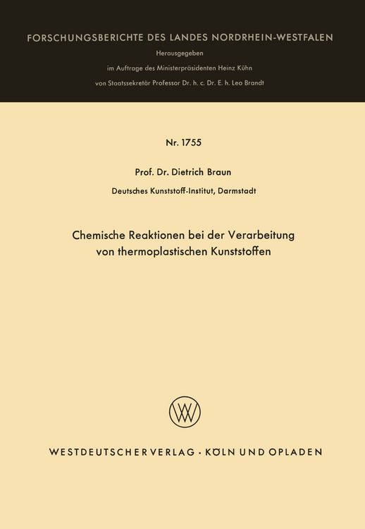 Produktbild: Chemische Reaktionen bei der Verarbeitung von thermoplastischen Kunststoffen