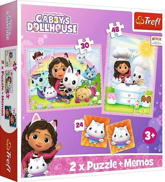 Produktbild: 2 in 1 Puzzles + Memo - Gabby's Dollhouse