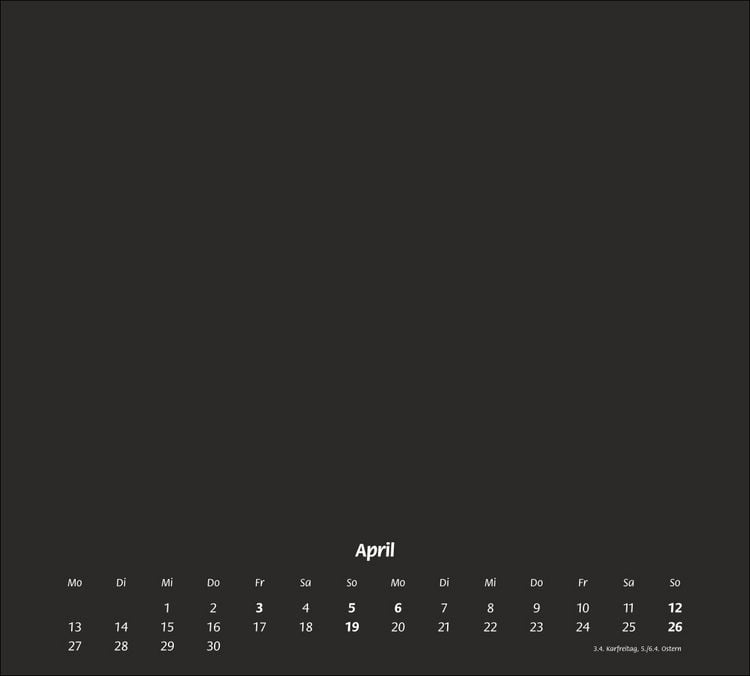Produktbild: Times&more Bastelkalender schwarz 2026
