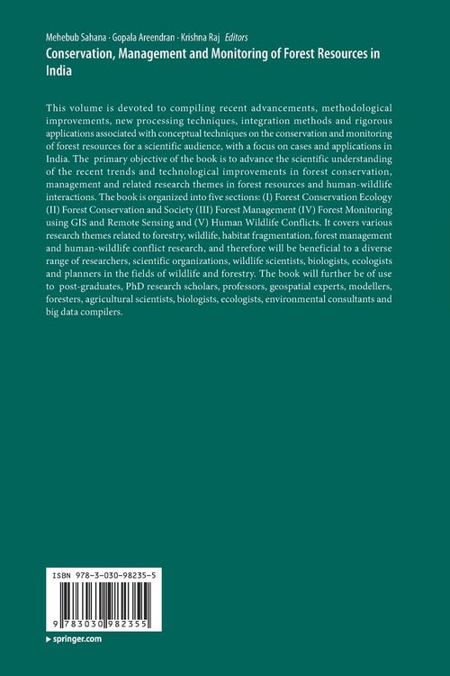 Produktbild: Conservation, Management and Monitoring of Forest Resources in India