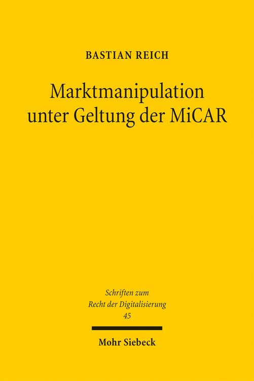 Produktbild: Marktmanipulation unter Geltung der MiCAR