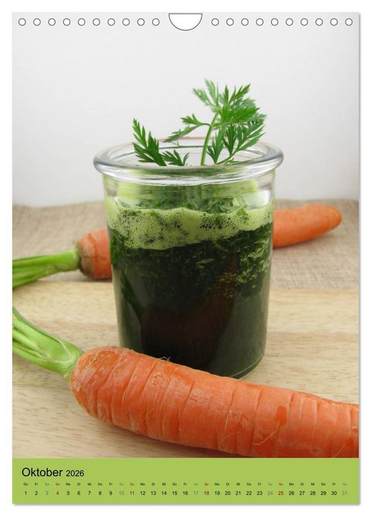 Produktbild: Detox Drinks! Gesund und lecker (Wandkalender 2026 DIN A4 hoch), CALVENDO Monatskalender
