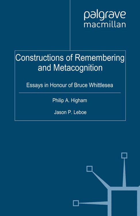 Produktbild: Constructions of Remembering and Metacognition