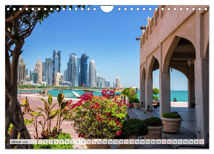 Produktbild: Doha - Hauptstadt von Katar (Wandkalender 2026 DIN A4 quer), CALVENDO Monatskalender