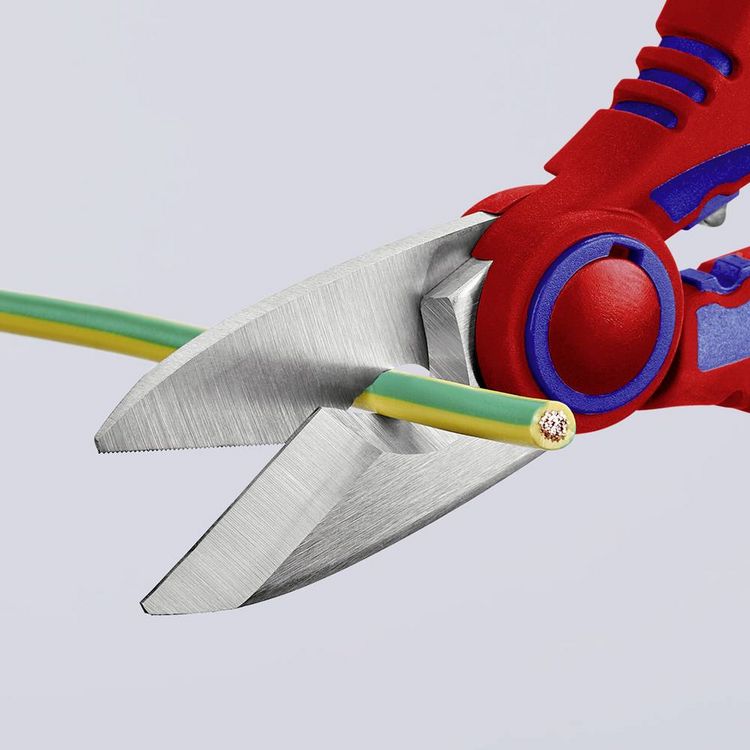 Produktbild: Knipex KNIPEX 95 05 10 SB Elektrikerscheren mit Mehrkomponenten-H&uuml;llen, glasfaserverst&auml;rkt 160 mm 95 05 10 SB