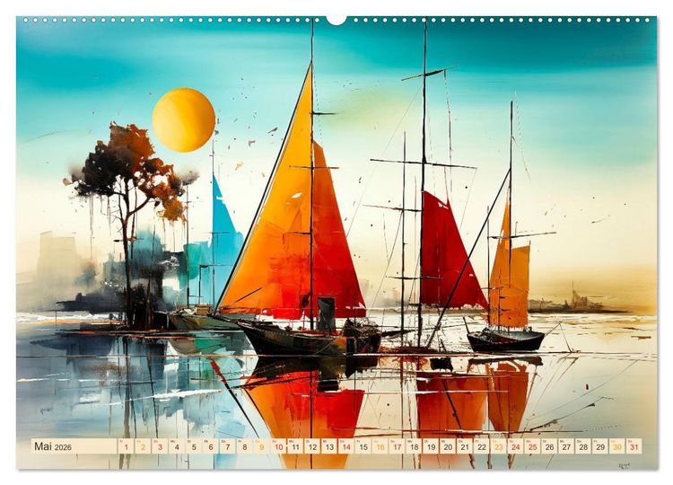 Produktbild: Segeln, der Traum beginnt (hochwertiger Premium Wandkalender 2026 DIN A2 quer), Kunstdruck in Hochglanz