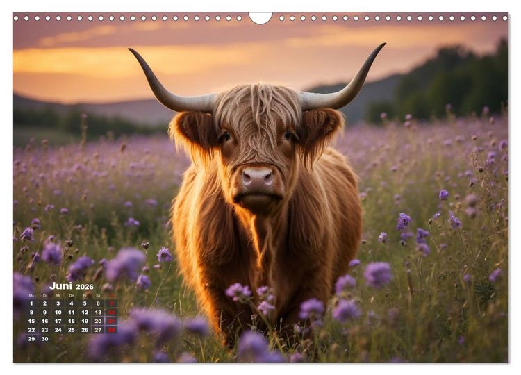 Produktbild: Highland K&uuml;he (Wandkalender 2026 DIN A3 quer), CALVENDO Monatskalender